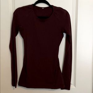 Lululemon maroon long sleeve top
